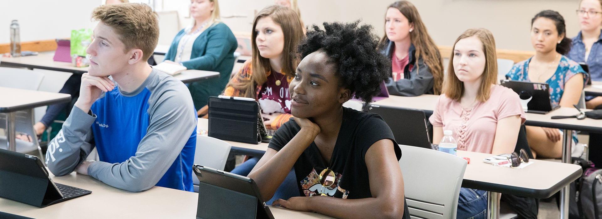 students in class on first day